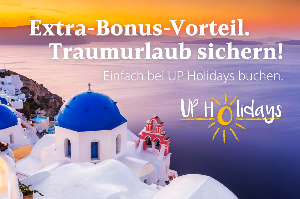 Miniaturbild, Santorin, Werbung für UP-Holidays Miniaturbild, Santorin, Werbung für UP-Holidays